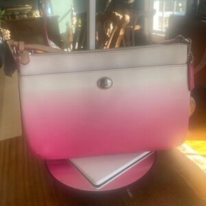 Coach Pink and Cream Ombre Crossbody Bag